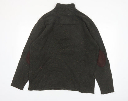 Rocha John Rocha Men’s Green 1/4 Zip Wool Blend Jumper L