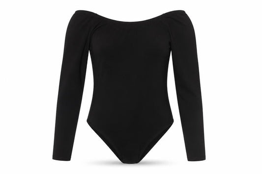 Missguided Women’s Black Off Shoulder Long Sleeve Bodysuit UK 10