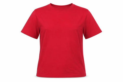 Urban Threads Women's Red Basic Cotton Short Sleeve T-Shirt Size S