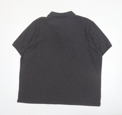 Slazenger Men's Grey 4XL Regular Fit Polo Shirt