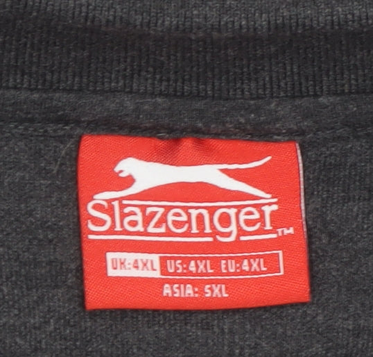 Slazenger Men's Grey 4XL Regular Fit Polo Shirt