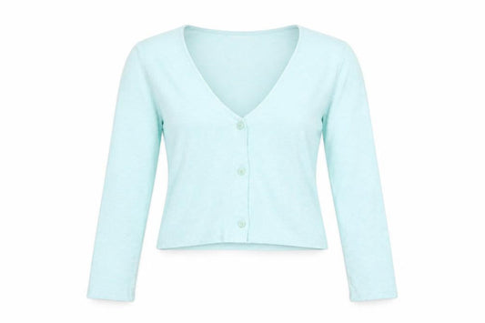 Jeff&Co Women’s Green V-Neck Button Cardigan Size 14