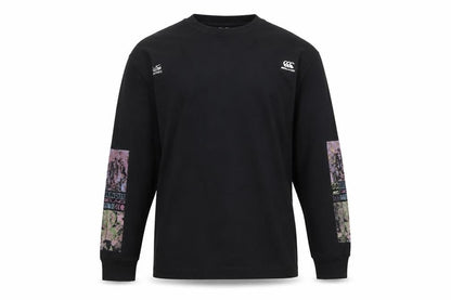 River Island Men’s Black Graphic Long Sleeve Cotton Shirt L