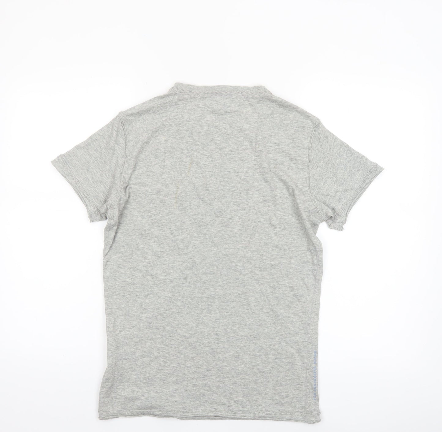 Diesel Men's Grey Graphic Print Cotton T-Shirt Size S
