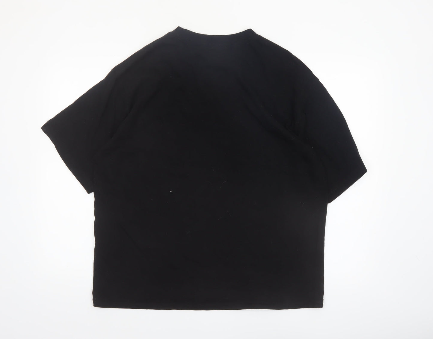 WESC Men's Black XL Palm Graphic Crew Neck Cotton T-Shirt