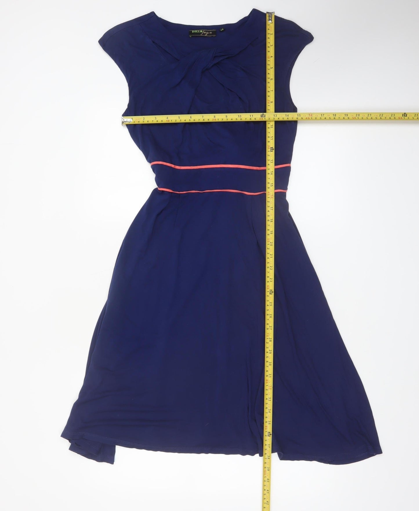 Doll & Frog Women's Blue Fit & Flare Sleeveless Dress Size 10
