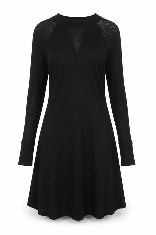 QED London Women's Black A-Line Knit Dress Size S