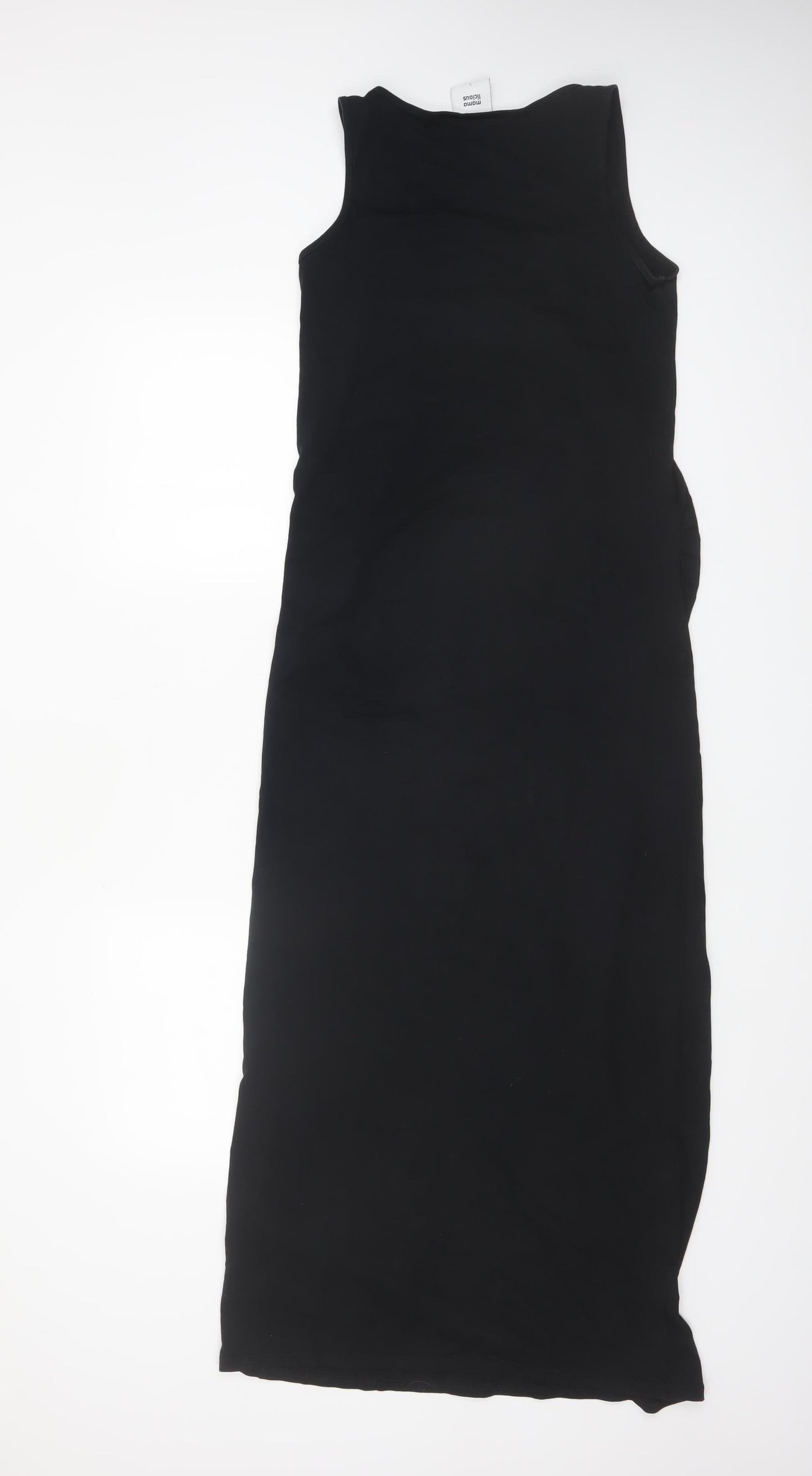 Mamalicious Women’s Black Long Tank Maternity Dress Size S