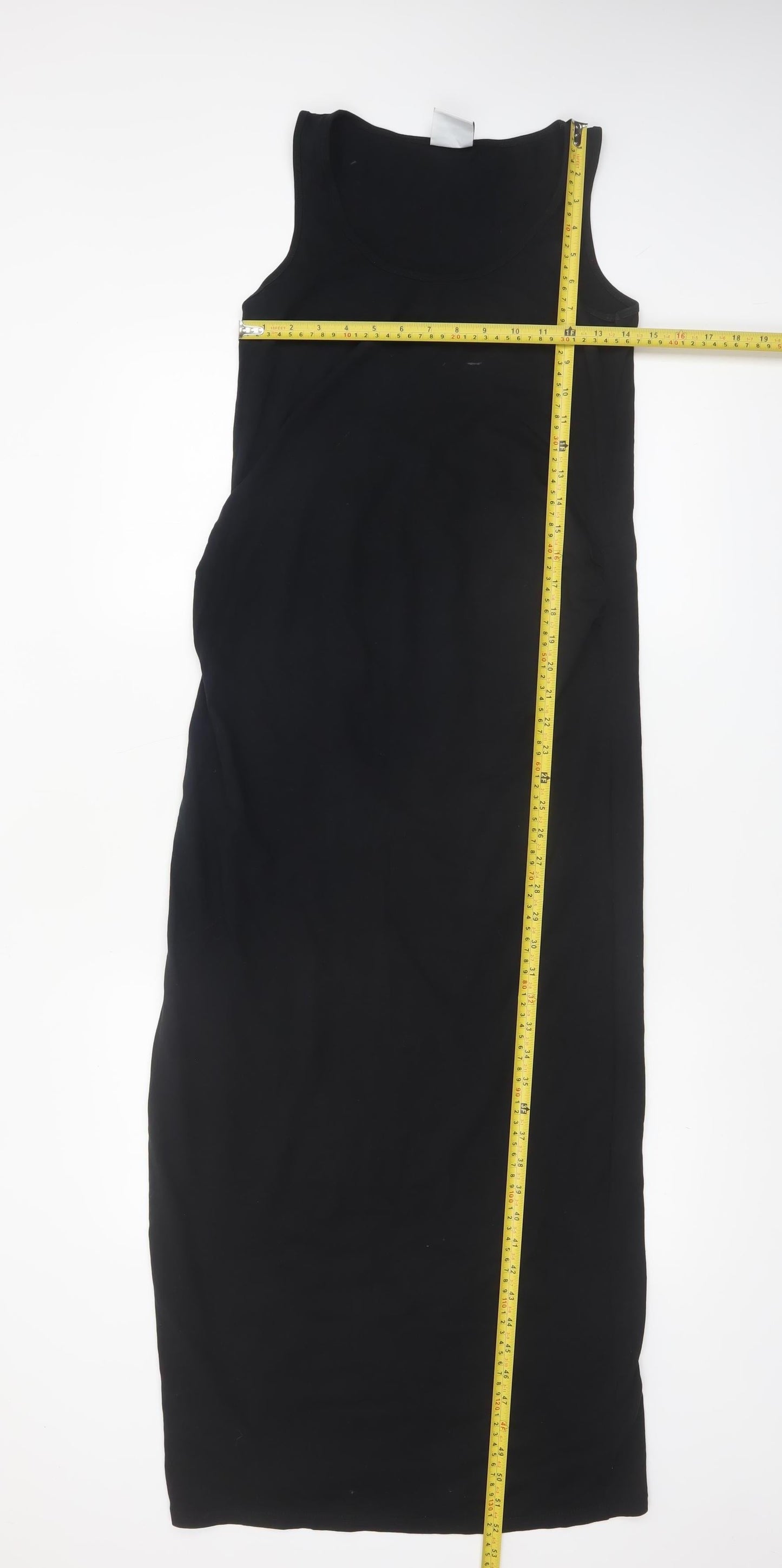 Mamalicious Women’s Black Long Tank Maternity Dress Size S