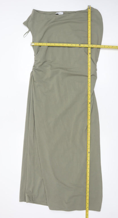& Other Stories Women’s Green Bodycon Midi Dress Size 14