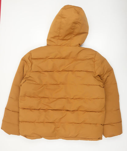 Canada Workgear Men's Brown XL Puffer Jacket Hooded Winter Coat