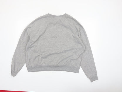 Disney Women Grey Lilo & Stitch Graphic Sweatshirt Size L