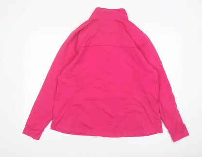 Casual Collection Women Pink Cotton Blend Zip Jacket UK 20