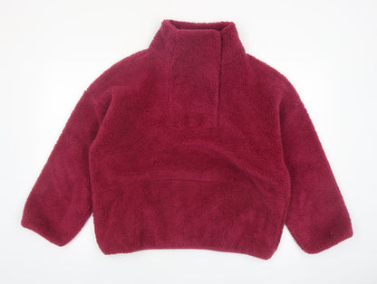 Balance Collection Women's Burgundy Fleece Pullover Sweatshirt Size S