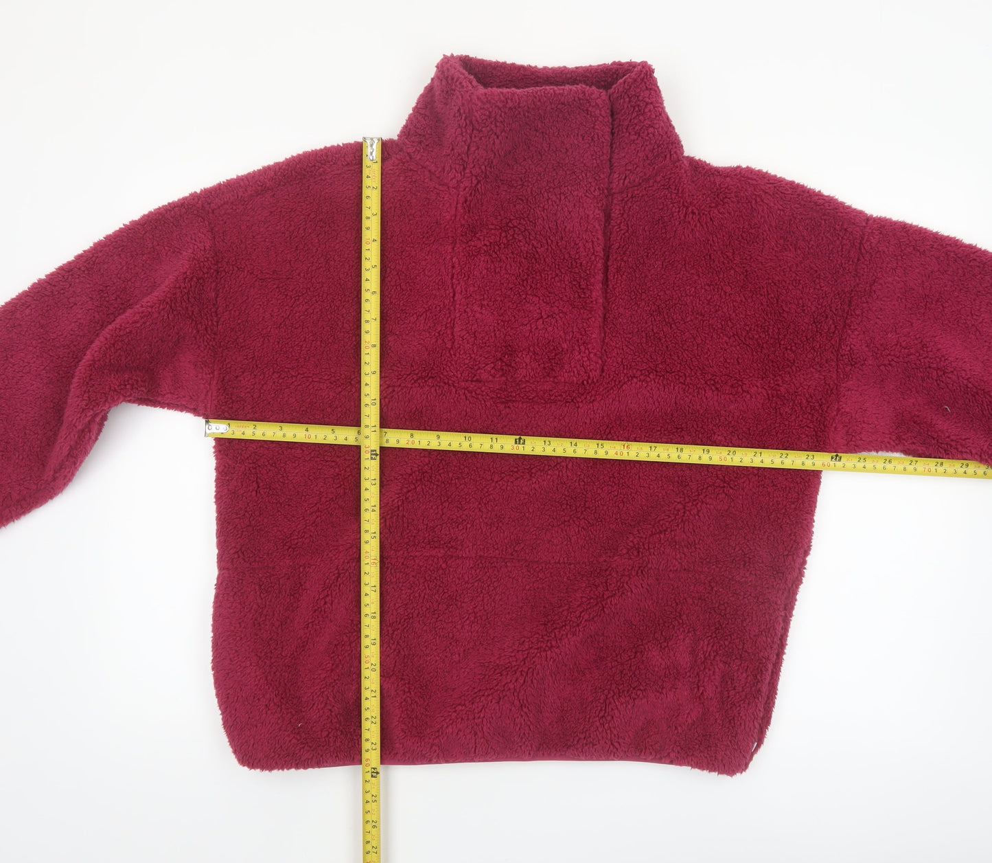 Balance Collection Women's Burgundy Fleece Pullover Sweatshirt Size S