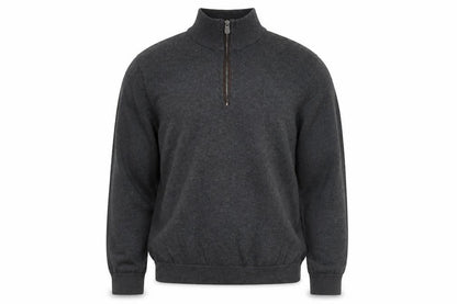Christian Lacroix Men's Grey Cotton 1/2 Zip Jumper L