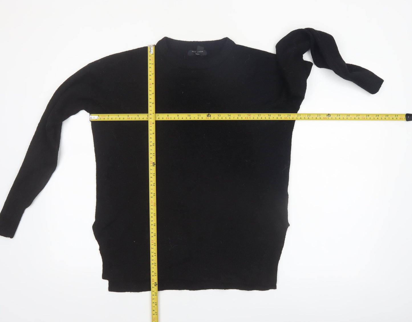New Look Women’s Black Tall Size S Crew Neck Pullover Jumper