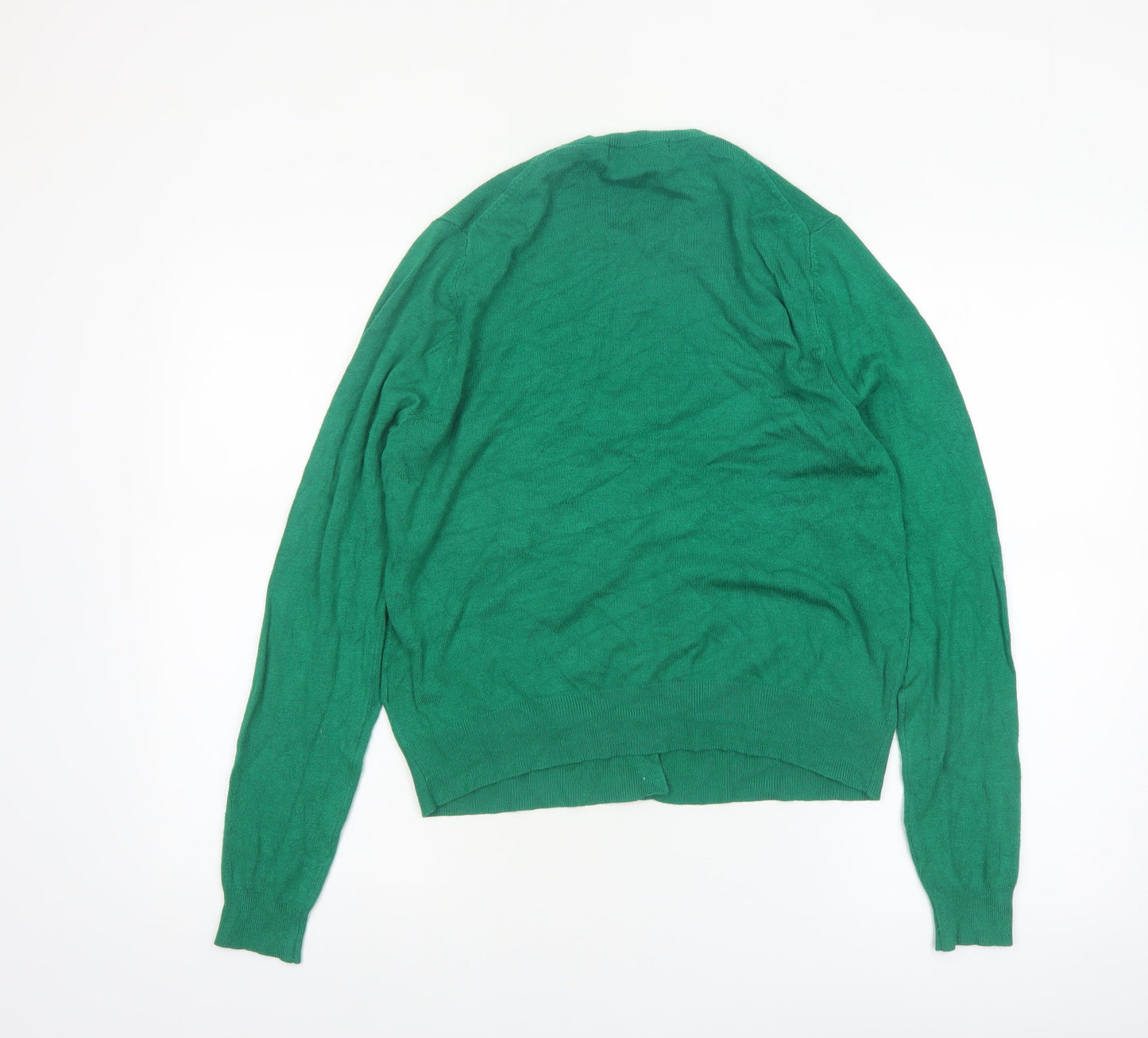 Marks and Spencer Women’s Green Size 14 Crew Neck Cardigan