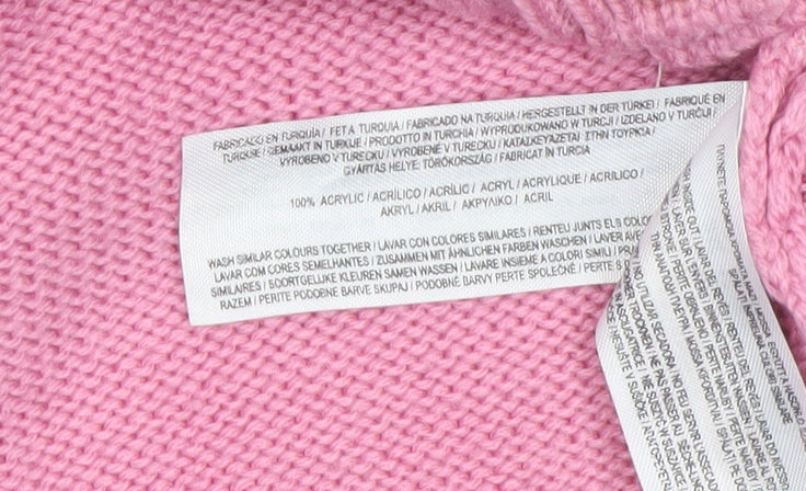 Primark Women Pink Cable-Knit Button Cardigan XS Acrylic