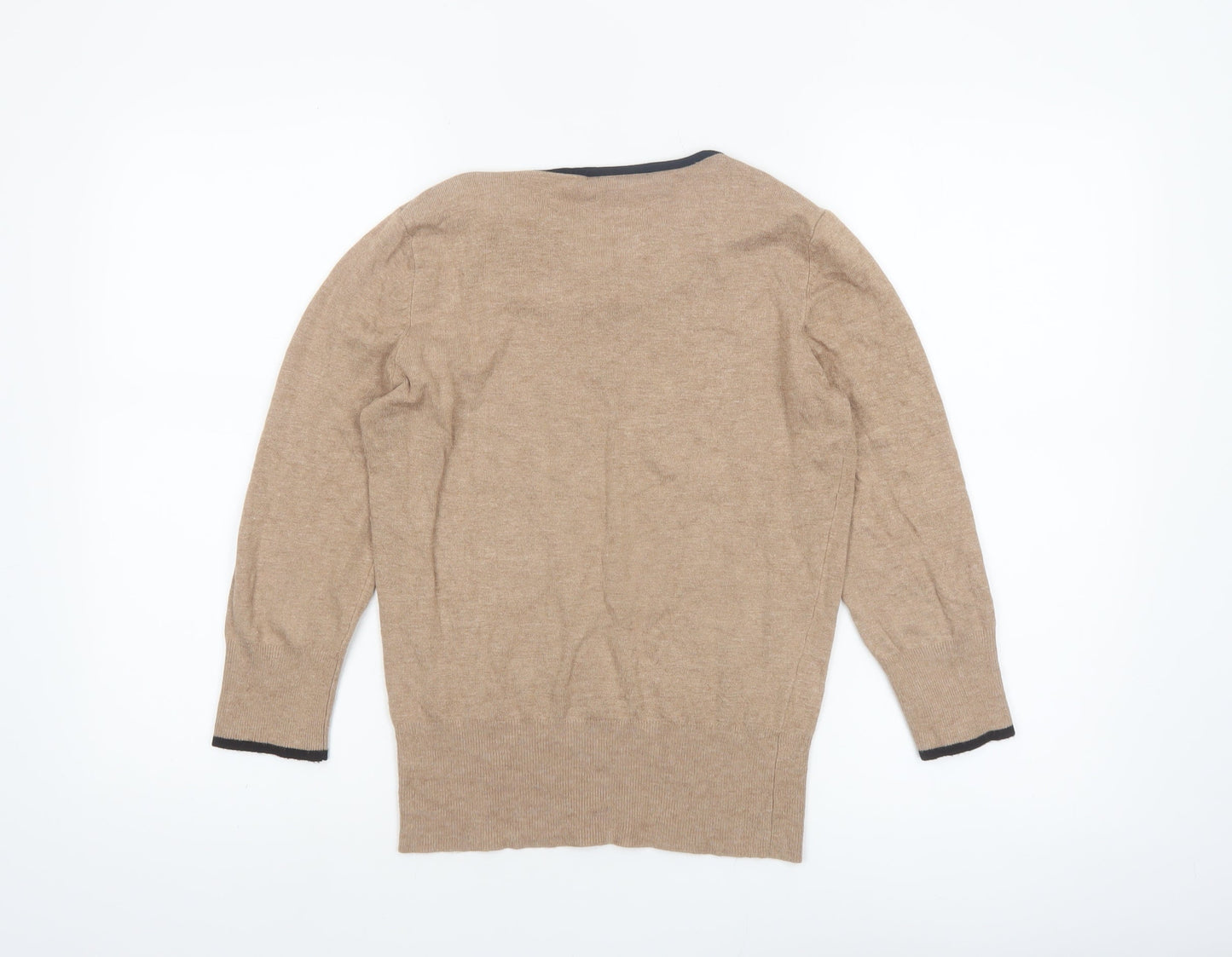 Wallis Women’s Beige Wool Blend Henley Jumper Size 10