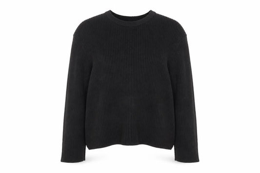 Pull&Bear Women’s Black Chunky Knit Pullover Jumper Size S