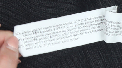Pull&Bear Women’s Black Chunky Knit Pullover Jumper Size S