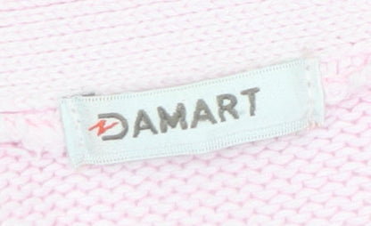 Damart Women’s Pink Cotton V-Neck Cardigan XL