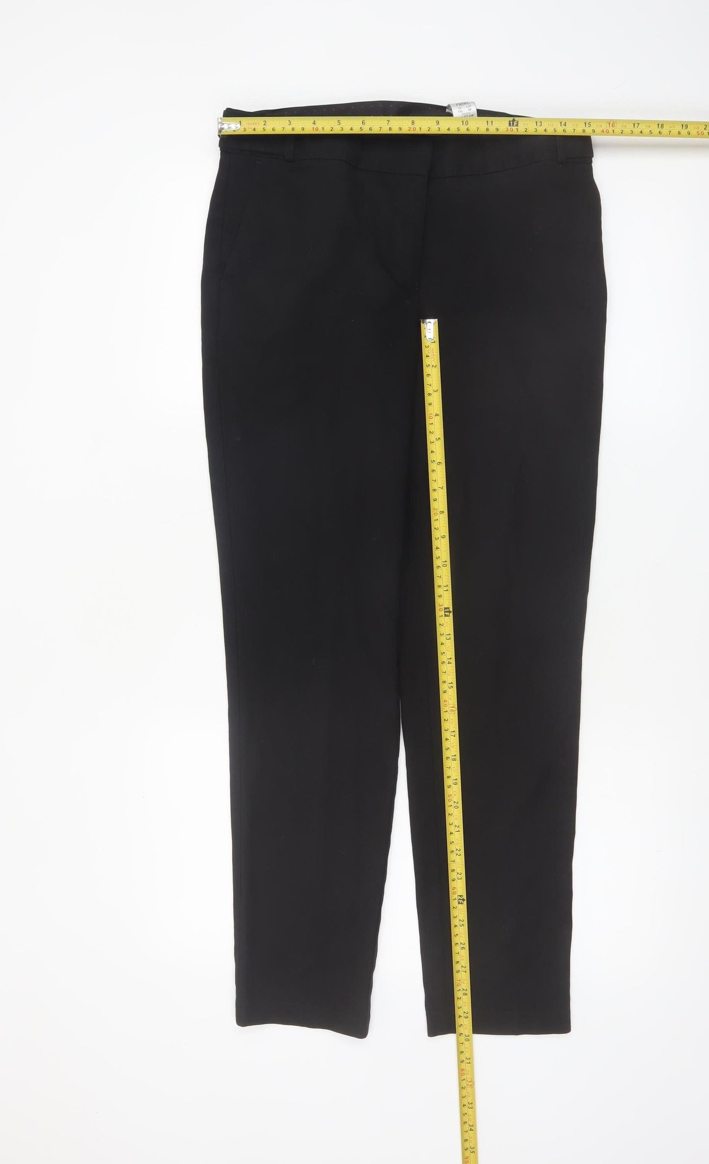 Next Women’s Black Tailored Stretch Trousers Size 10 Regular