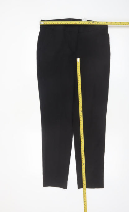 Next Women’s Black Tailored Stretch Trousers Size 10 Regular