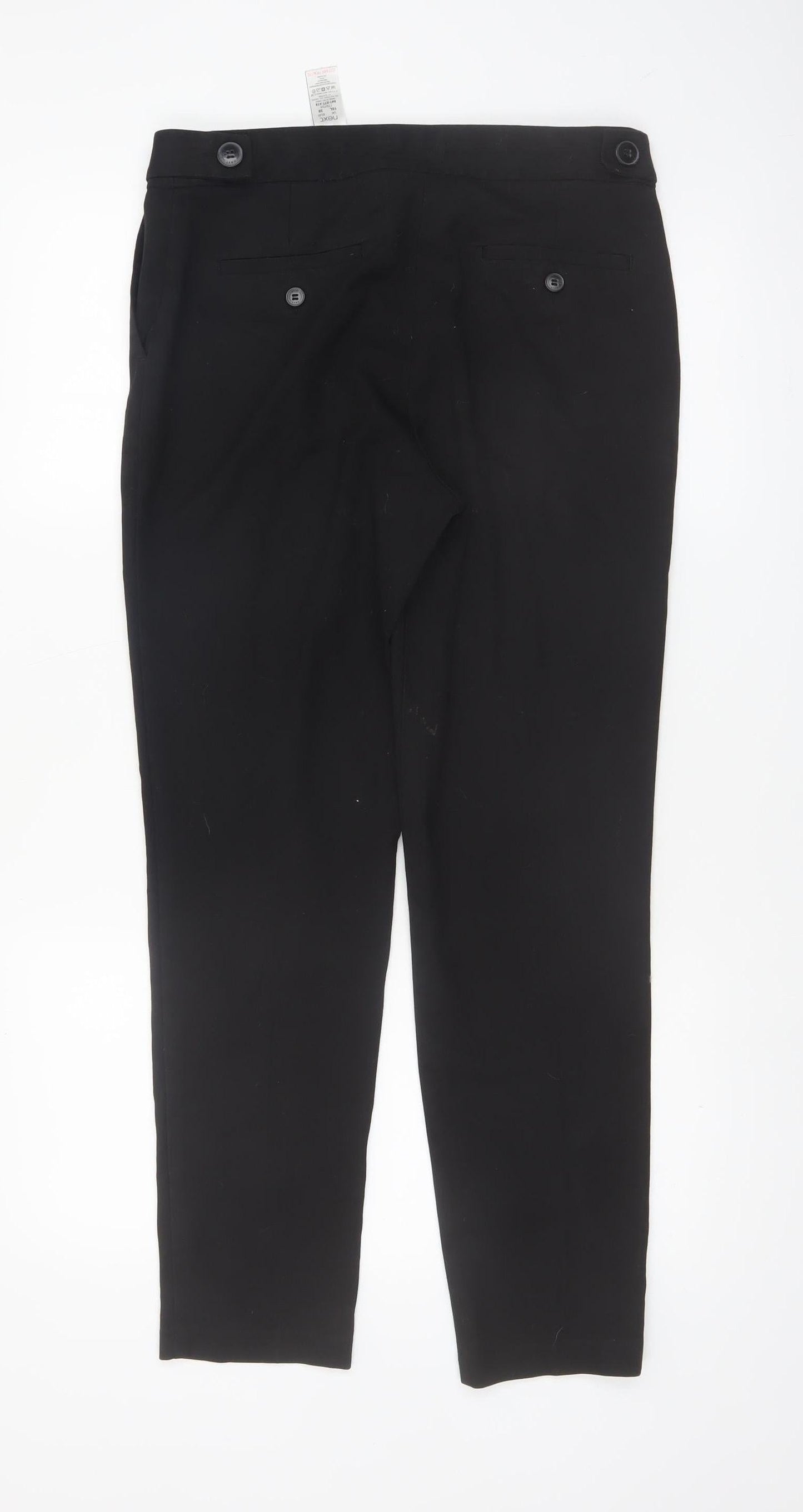 Next Women’s Black Tailored Stretch Trousers Size 10 Regular