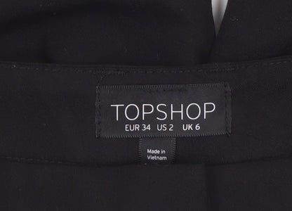 Topshop Women’s Black Slim Fit Tailored Trousers Size 6