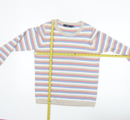 Isle Essentials Women's Multicoloured Striped Acrylic Jumper S 10–12