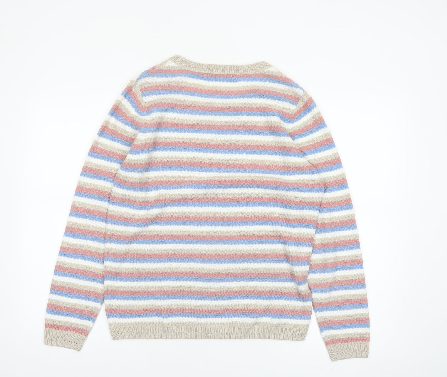 Isle Essentials Women's Multicoloured Striped Acrylic Jumper S 10–12
