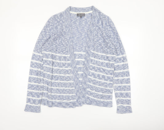 Marks and Spencer Per Una Women’s Blue Striped Open Knit Cardigan Size 14