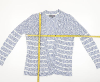 Marks and Spencer Per Una Women’s Blue Striped Open Knit Cardigan Size 14