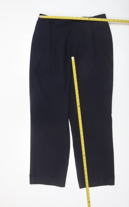 Marks and Spencer Womens Black Size 18 Long Straight Leg Trousers