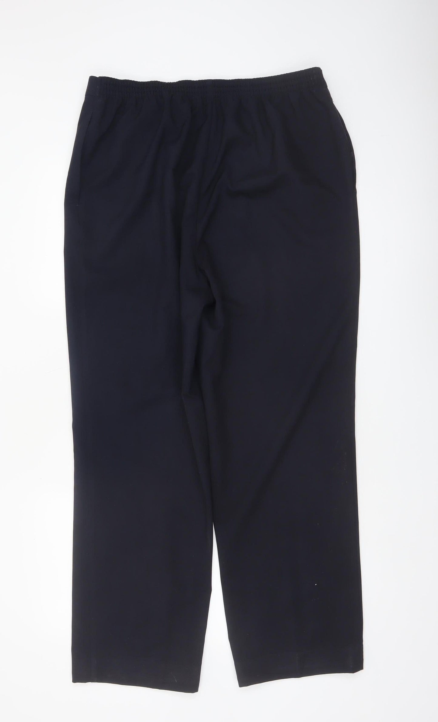 Marks and Spencer Womens Black Size 18 Long Straight Leg Trousers