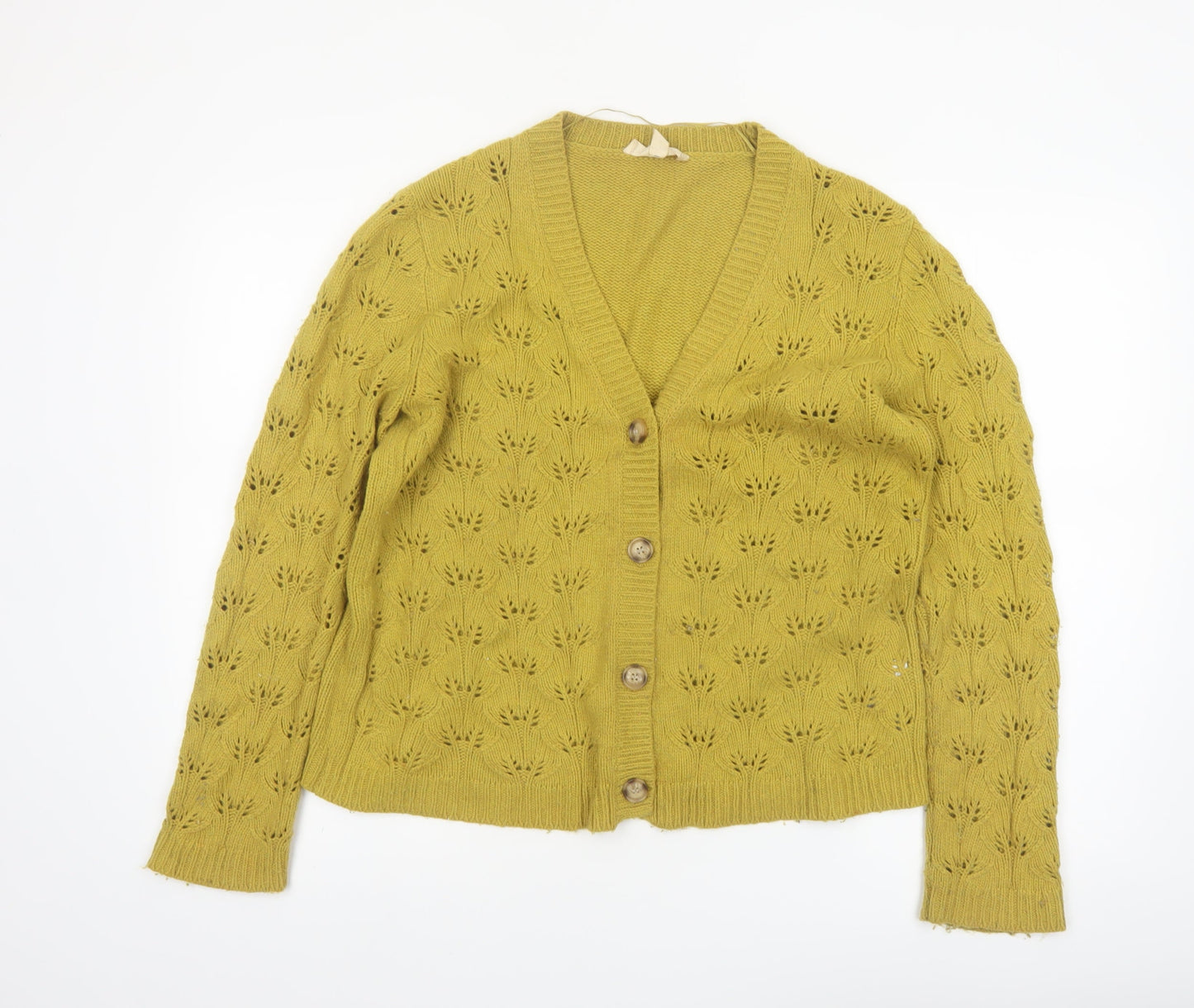 Seasalt Cornwall Women’s Green Cardigan UK 14 V-Neck Knit Jumper