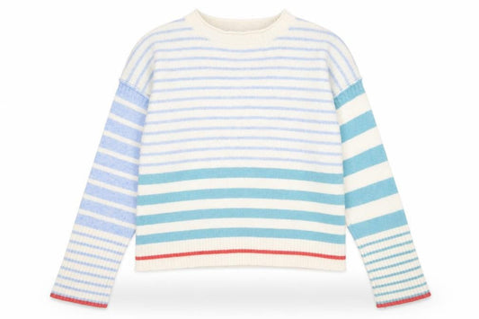 White Stuff Women's Multicoloured Striped Wool Blend Jumper UK 14