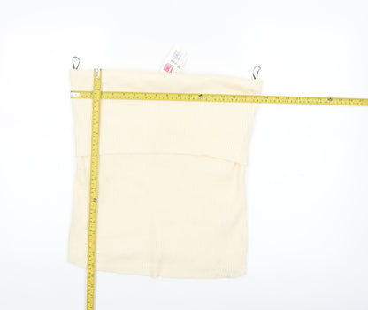 Marks and Spencer Women’s Ivory Ribbed Strapless Knit Tank Top Size 22