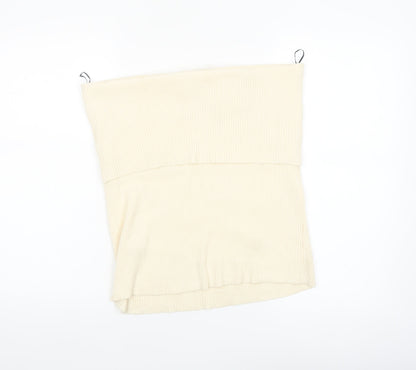 Marks and Spencer Women’s Ivory Ribbed Strapless Knit Tank Top Size 22