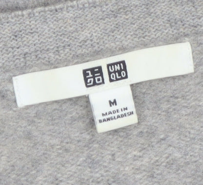 Uniqlo Women Grey Wool Crew Neck Pullover Jumper M