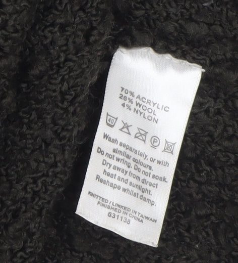 Monsoon Women’s Black Long Cardigan UK 14 Acrylic Wool Knit