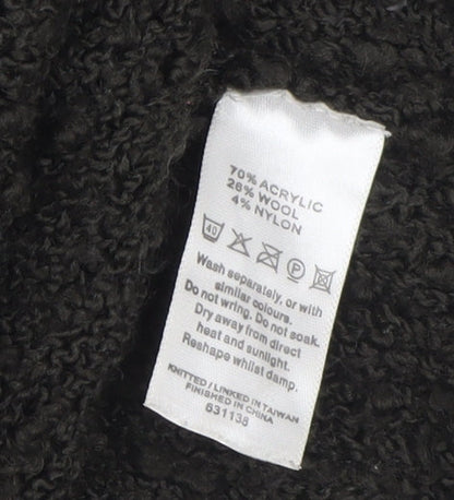 Monsoon Women’s Black Long Cardigan UK 14 Acrylic Wool Knit