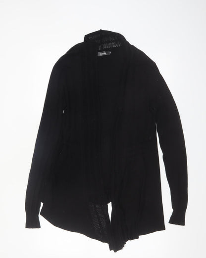 iClosam Women's Black Medium Open-Knit Long Sleeve Cardigan
