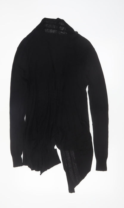 iClosam Women's Black Medium Open-Knit Long Sleeve Cardigan