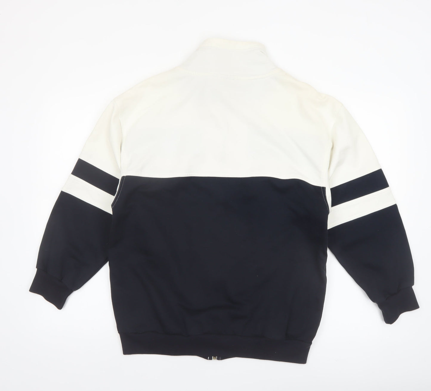 Dash Women's Navy & White Full Zip Cotton Blend Bomber Jacket Size 12