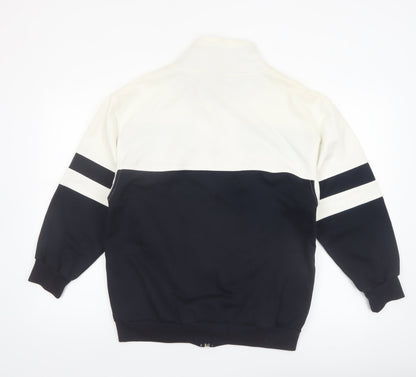 Dash Women's Navy & White Full Zip Cotton Blend Bomber Jacket Size 12