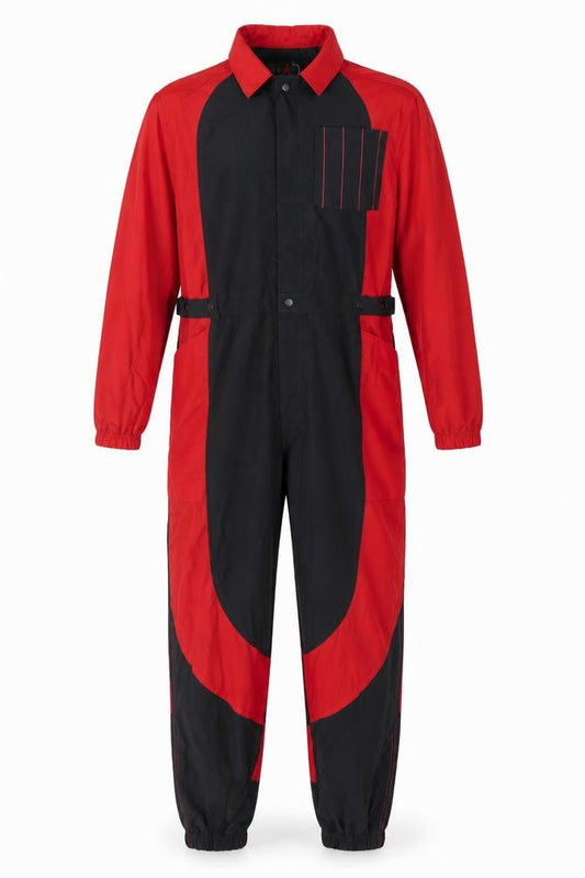 Jordan Mens Black Red XL 90s Colourblock Track Pants