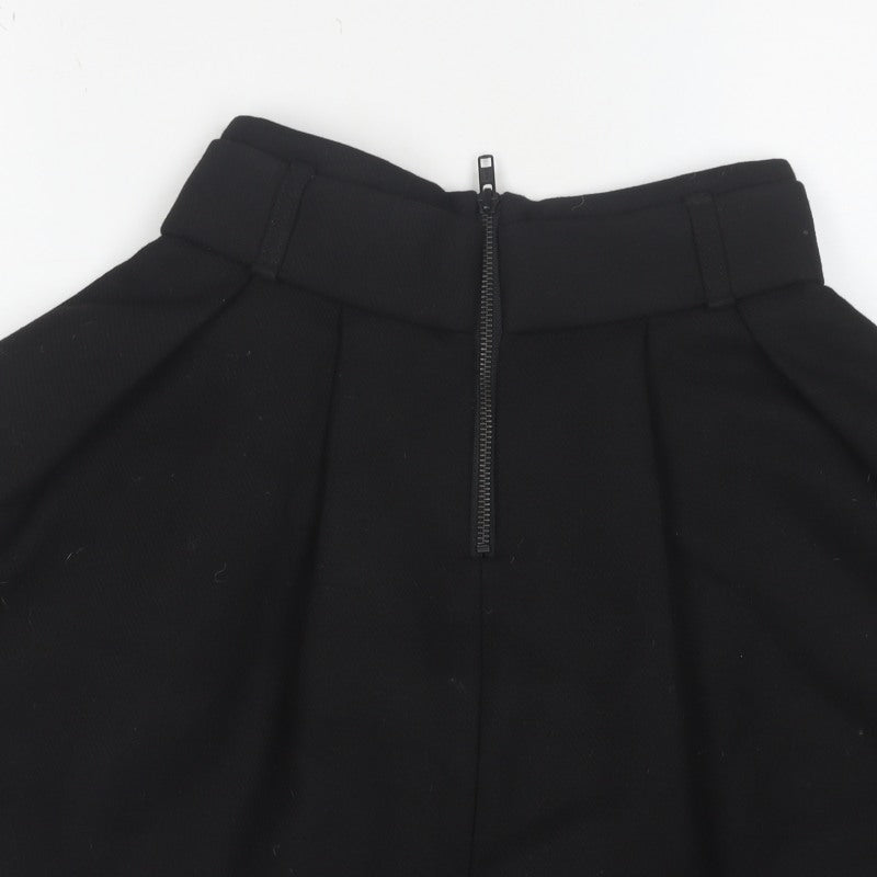 The Kooples Women's Black Skater Skirt Size 6 High Waist Zip